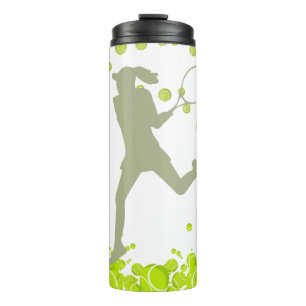 Tennisspieler Umriss Thermosbecher