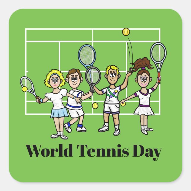 Tennisspieler und Court Sticker oder Namensschilde (Vorderseite)