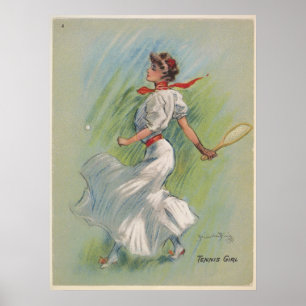 Tennisspieler Vintage Poster
