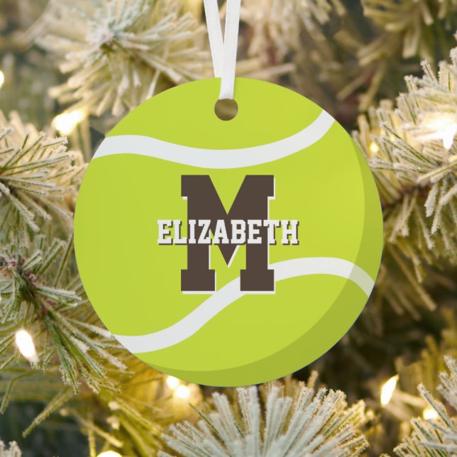 Tennisspielergeschenke Mädchen Jungen personalisie Ornament Aus Metall (InSitu)