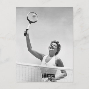 Tennisspielerin 2 postkarte