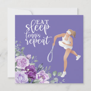 Tennisspielerin Eat Sleep Tennis Wiederholung von 