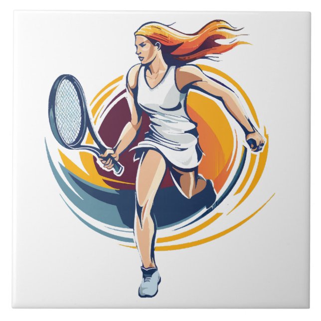Tennisspielerin Fliese (Vorderseite)