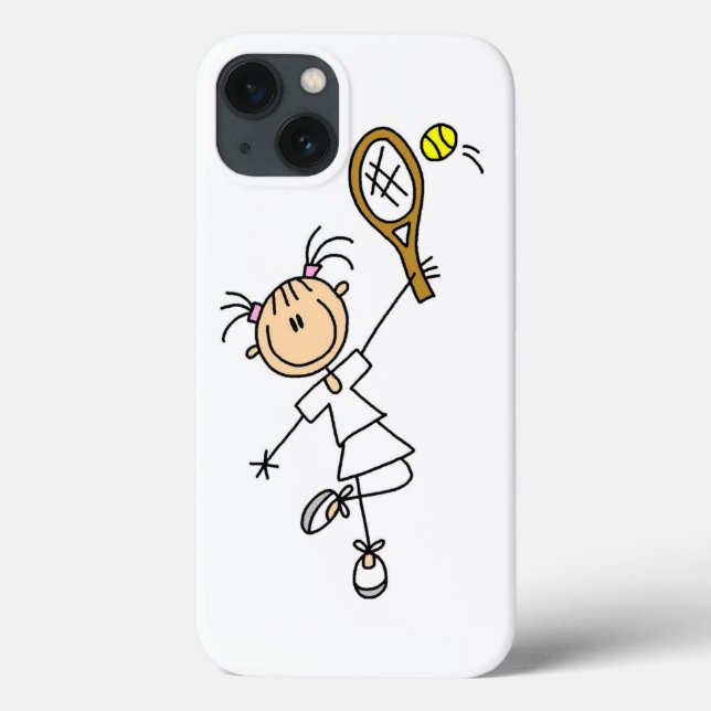 Tennisspielerin für Strichmännchen Case-Mate iPhone Hülle (Rückseite)