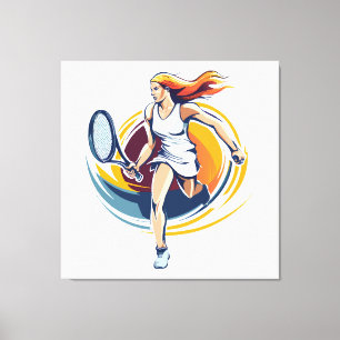 Tennisspielerin Leinwanddruck