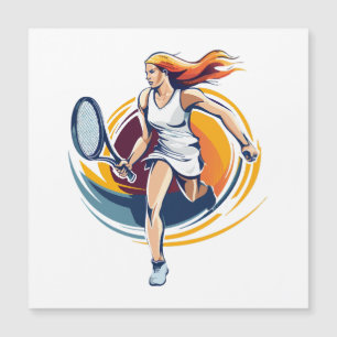 Tennisspielerin Magnetkarte