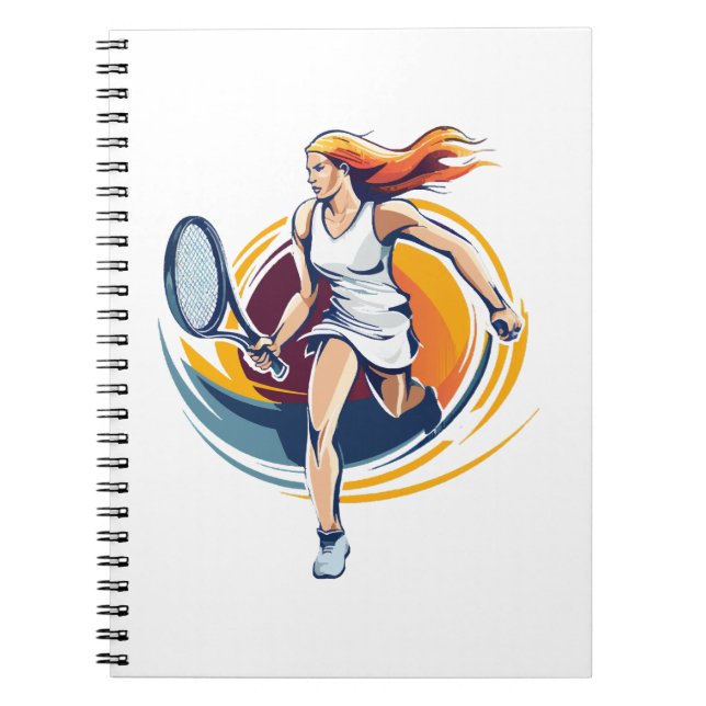 Tennisspielerin Notizblock (Vorderseite)