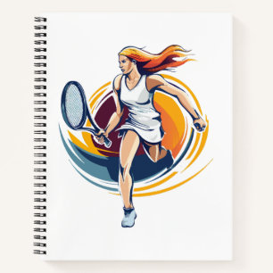 Tennisspielerin Notizbuch
