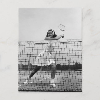 Tennisspielerin Postkarte