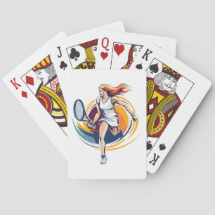 Tennisspielerin Spielkarten