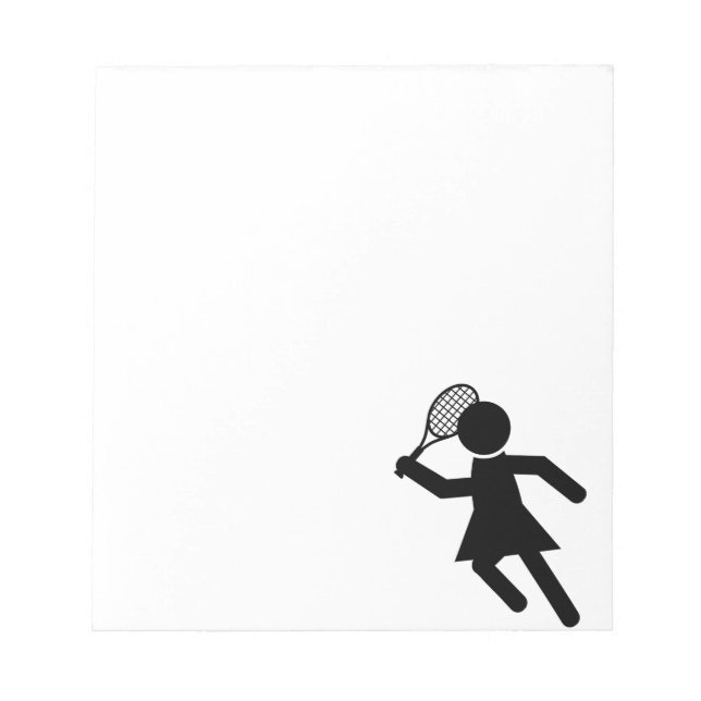 Tennisspielerin - Symbol für Tennis Notizblock (Vorderseite)