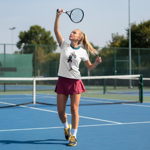 Tennisspielermädchen T-Shirt