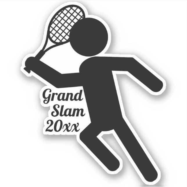 Tennisspielersport Aufkleber (Vorderseite)