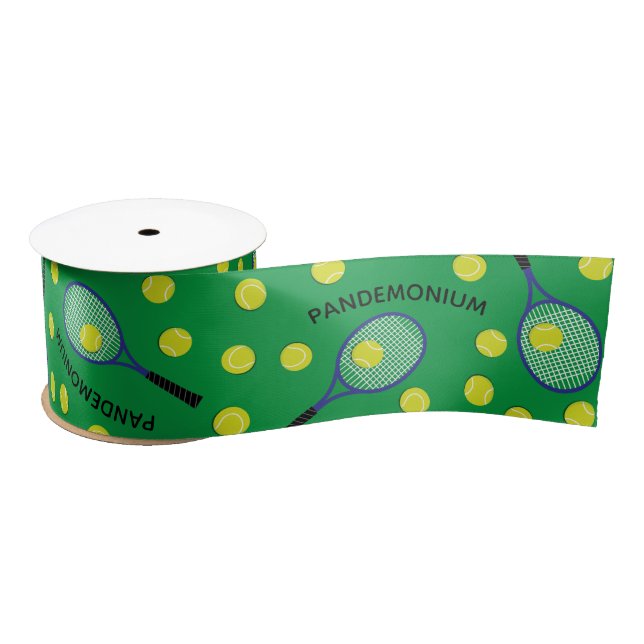 Tennissport mit Teamname Satinband (Spule)