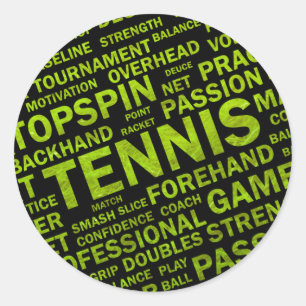 Tennissticker Runder Aufkleber
