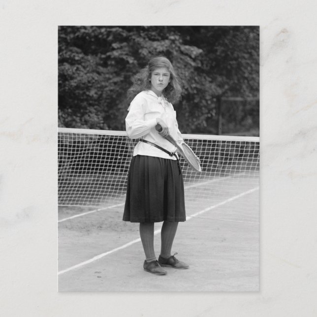 Tennisstil der 20er Jahre Postkarte (Vorderseite)
