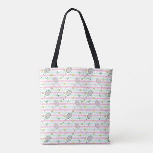 Tennisstreifen blassgrün und rosa tasche