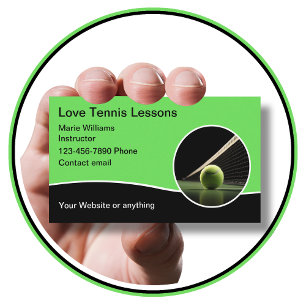 Tennisstunden moderne Visitenkarten Visitenkarte