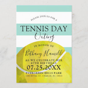 Tennistag Ausflug Einladung zum Tennis-Themenplat