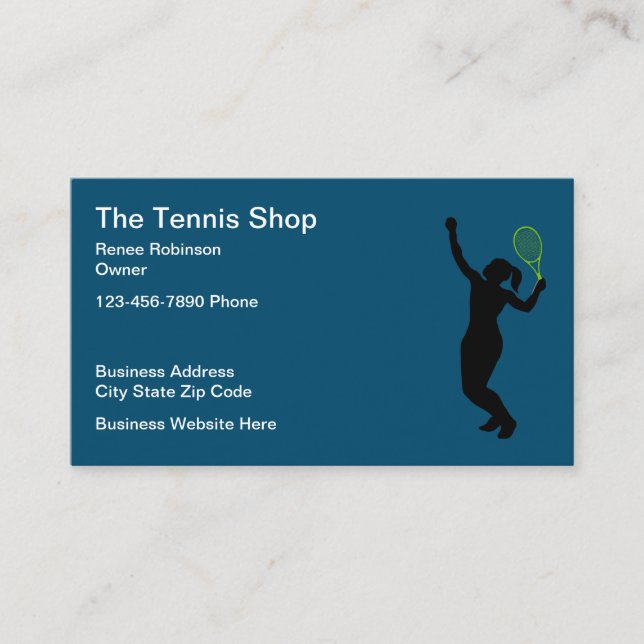 Tennistheater Moderne Einzigartigkeit Visitenkarte (Vorderseite)