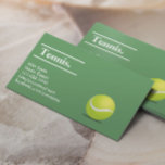 Tennistrainer Beruflich Minimalistisch Visitenkarte<br><div class="desc">Einfache Green Tennis Coach Business Card.</div>