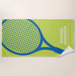 Tennistrainer oder Spielerrakete personalisierter  Strandtuch