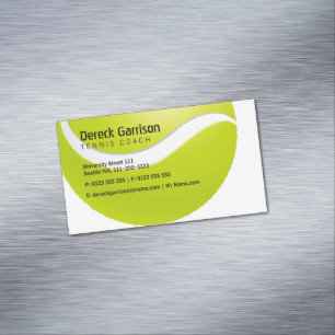Tennistrainer  Übungsstunden für Ausbilder Magnetische Visitenkarte