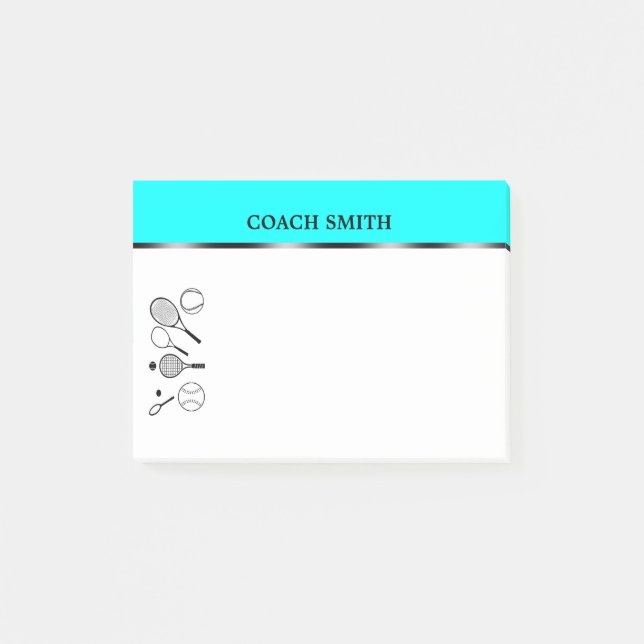 Tennistrainerlehrer PERSONIFIZIEREN minis Post-it Klebezettel (Vorderseite)