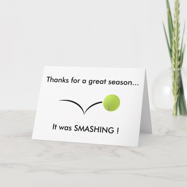 Tennisturnier Thank You Card Dankeskarte (Vorderseite)