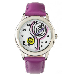 Tennisuhr für Mädchen mit niedlichem Schläger und  Armbanduhr