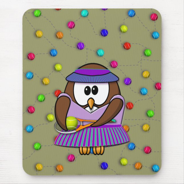 Tennisuhu - Mädchen Mousepad (Vorne)