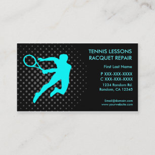 Tennisunterricht Schlägerreparatur individuelle Vi Visitenkarte
