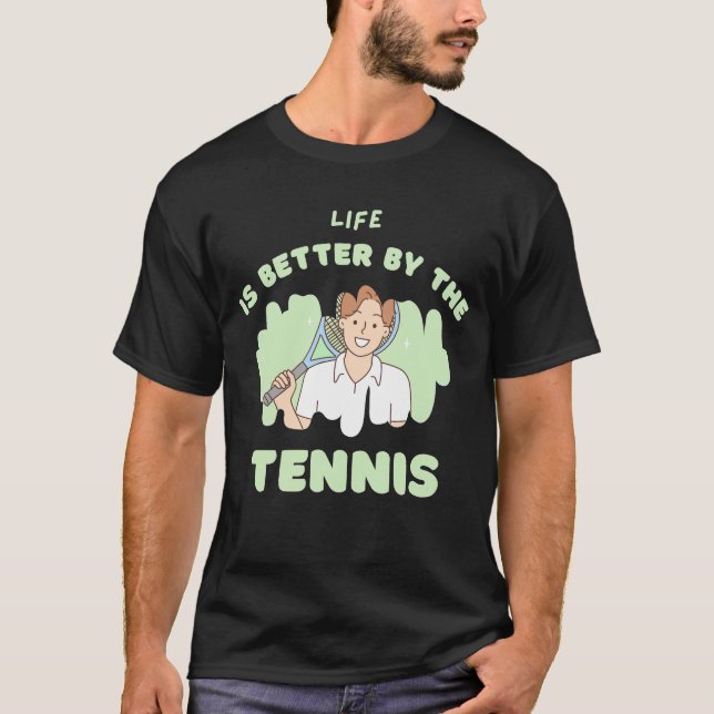 Tennisvibes entwerfen nur T - Shirt (Vorderseite)