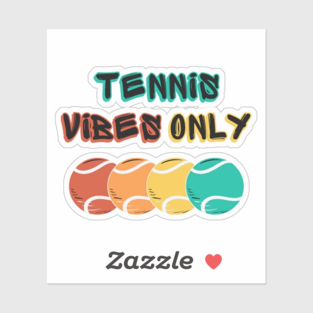 Tennisvibes nur Aufkleber Design (Blatt)