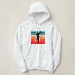 Tennisweibchen-Retro Hoodie