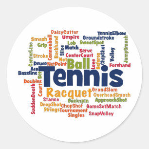 Tenniswolke Runder Aufkleber