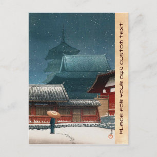 Tennô-ji Temple in Osaka hasui kawase shan hanga Postkarte