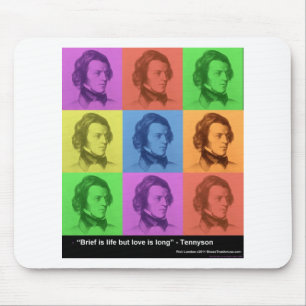 Tennyson "Liebe ist lang" Zitat PopArt Geschenke & Mousepad