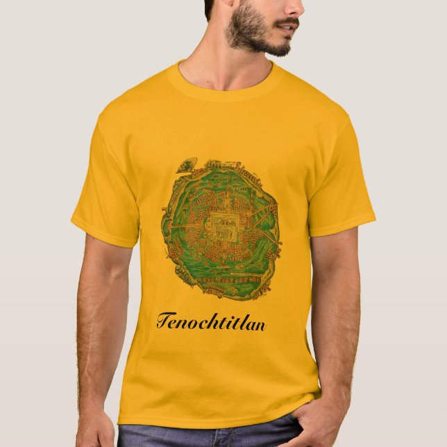 Tenochtitlan Map-Shirt T-Shirt (Vorderseite)