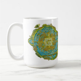 Tenochtitlan Map Wall Clock Kaffeetasse