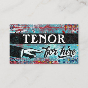 Tenor for miete Business Cards - Blue Red Visitenkarte