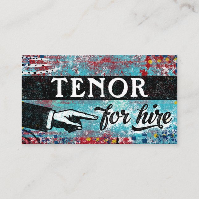 Tenor for miete Business Cards - Blue Red Visitenkarte (Vorderseite)