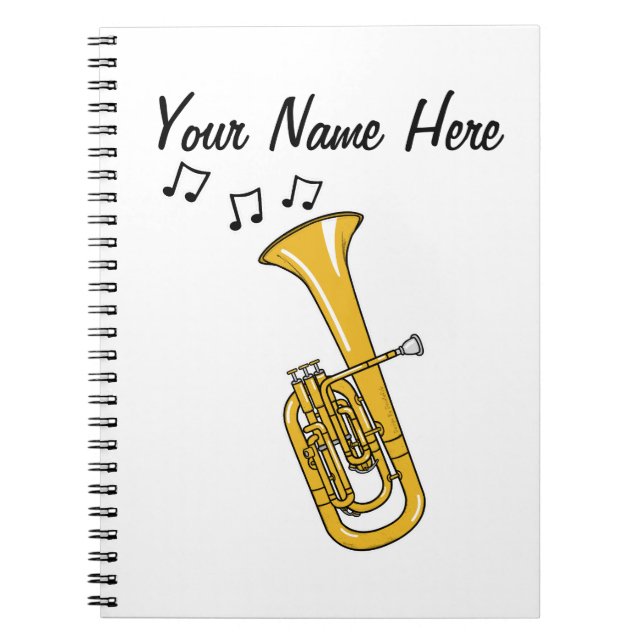 Tenor Horn Brass Musician Music Teacher Custom Notizblock (Vorderseite)