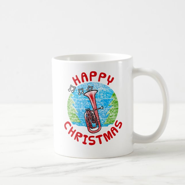 Tenor Horn Christmas Brass Musician Music Teacher Kaffeetasse (Rechts)