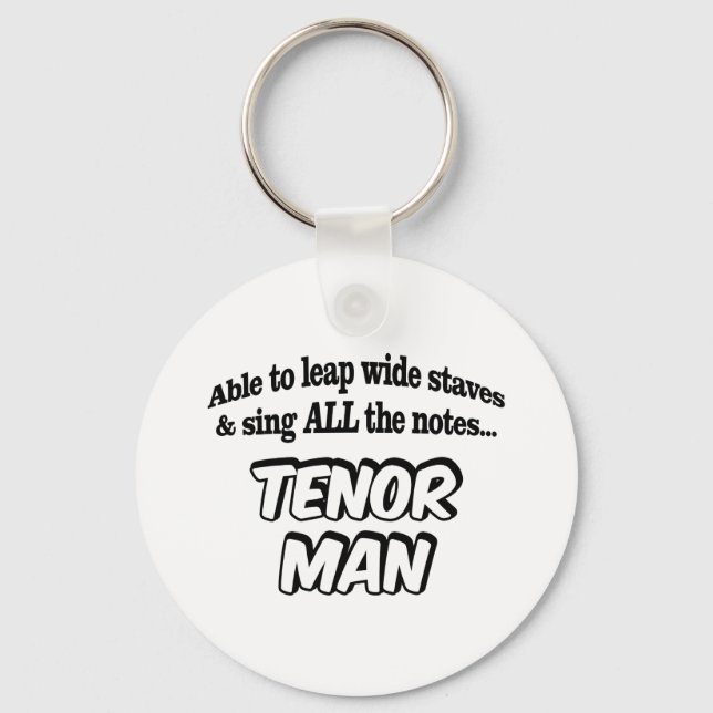 Tenor Man - Music Superhero Schlüsselanhänger (Vorderseite)