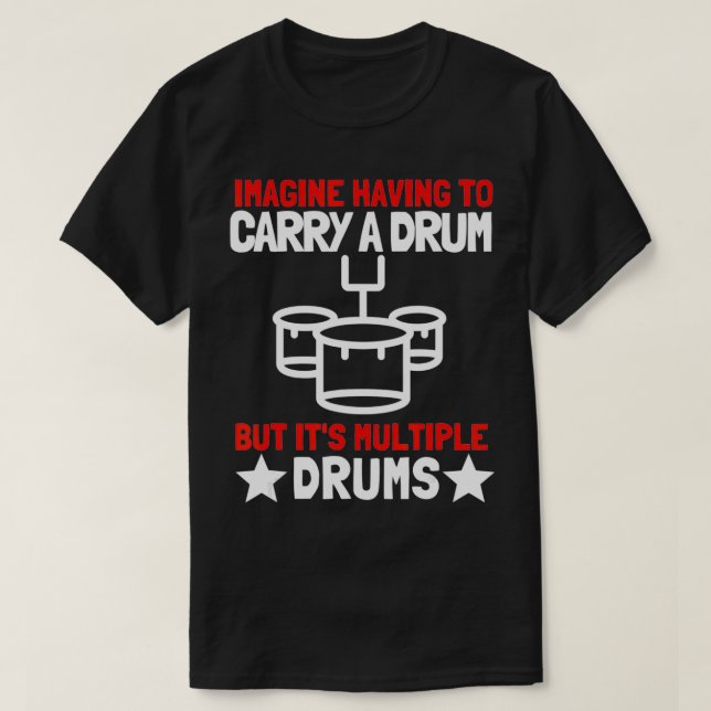 Tenor Quad Drums Marching Band Drummer  T-Shirt (Design vorne)
