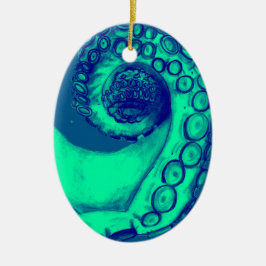 Tentacle, aquamariner und nautischer Oktopus Keramik Ornament