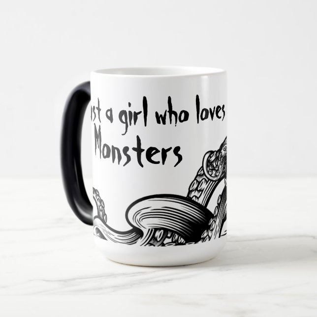 Tentacle Monster Book Tok Anpassen von Text oder N Verwandlungstasse (Vorderseite Links)