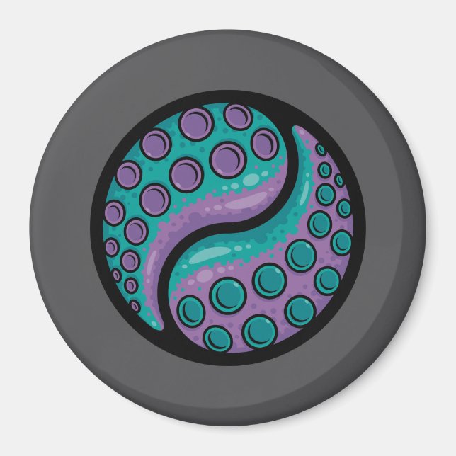 Tentacle Yin Yang Magnet (Vorne)