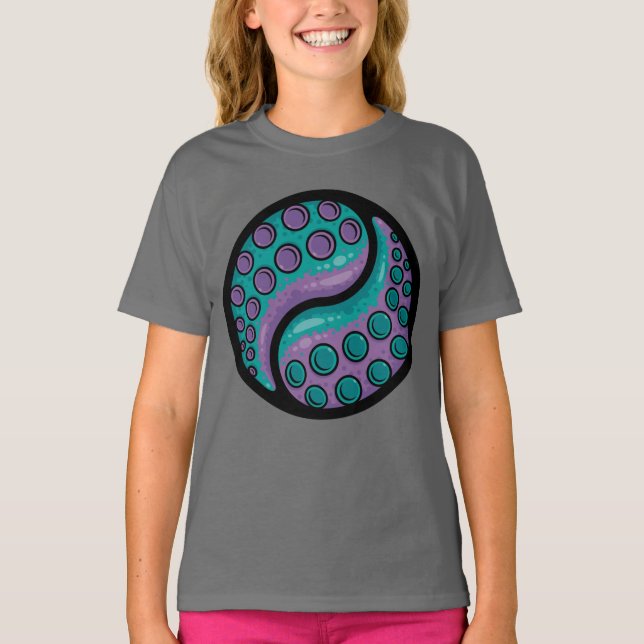 Tentacle Yin Yang T-Shirt (Vorderseite)